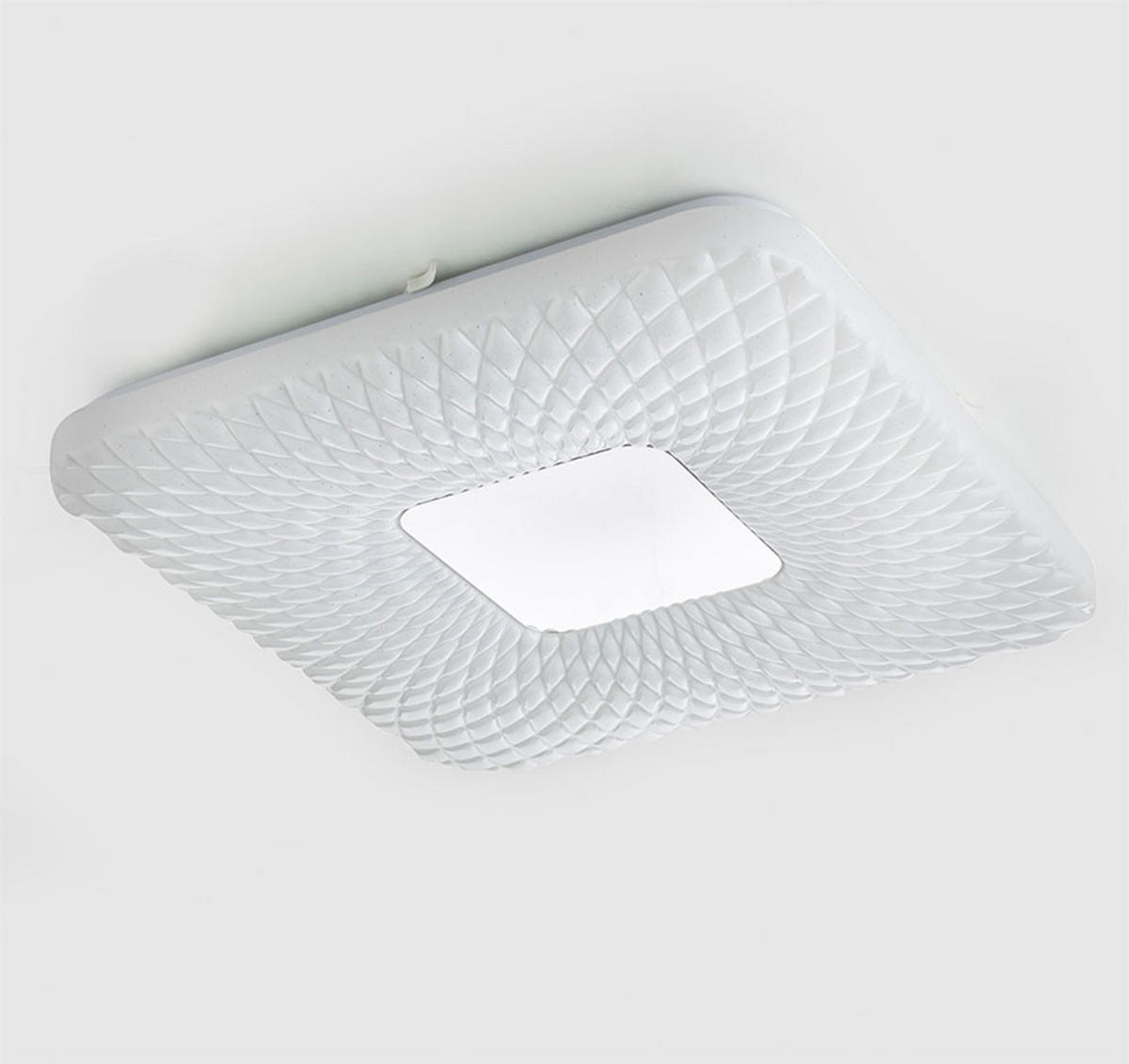 LED DECKENLEUCHTE FINDUS Weiß Metall - Weiß, Metall (43/43/4.6cm) - Globo Lighting