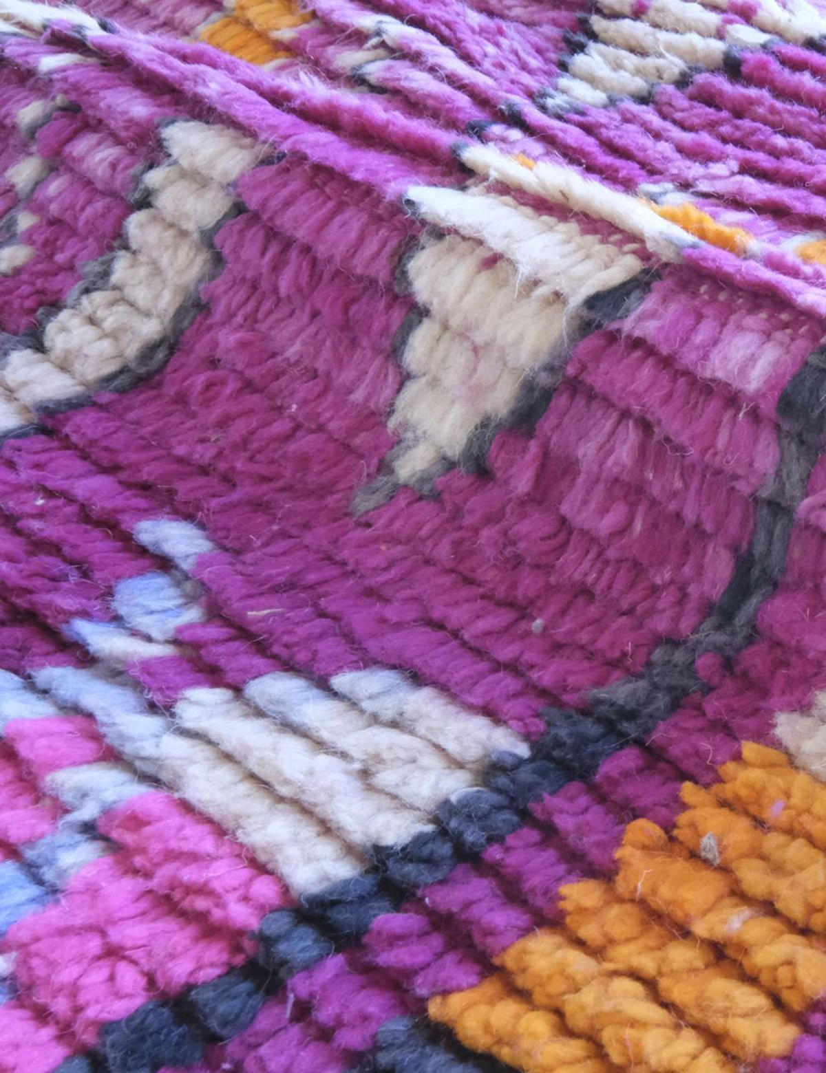 BERBERTEPPICH Teppichläufer marokkanisch aus reiner Wolle 200x 300 cm - Pink, Naturmaterialien (200/300cm) - AFK Living