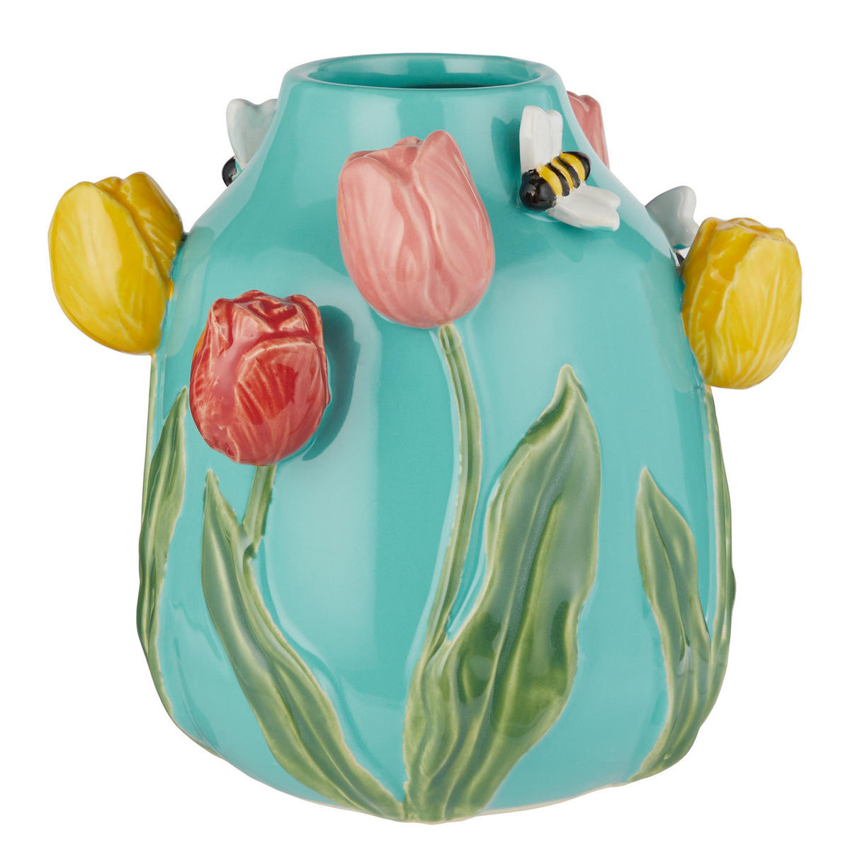 VASE Tiles - Blau, Keramik (21cm) - Butlers