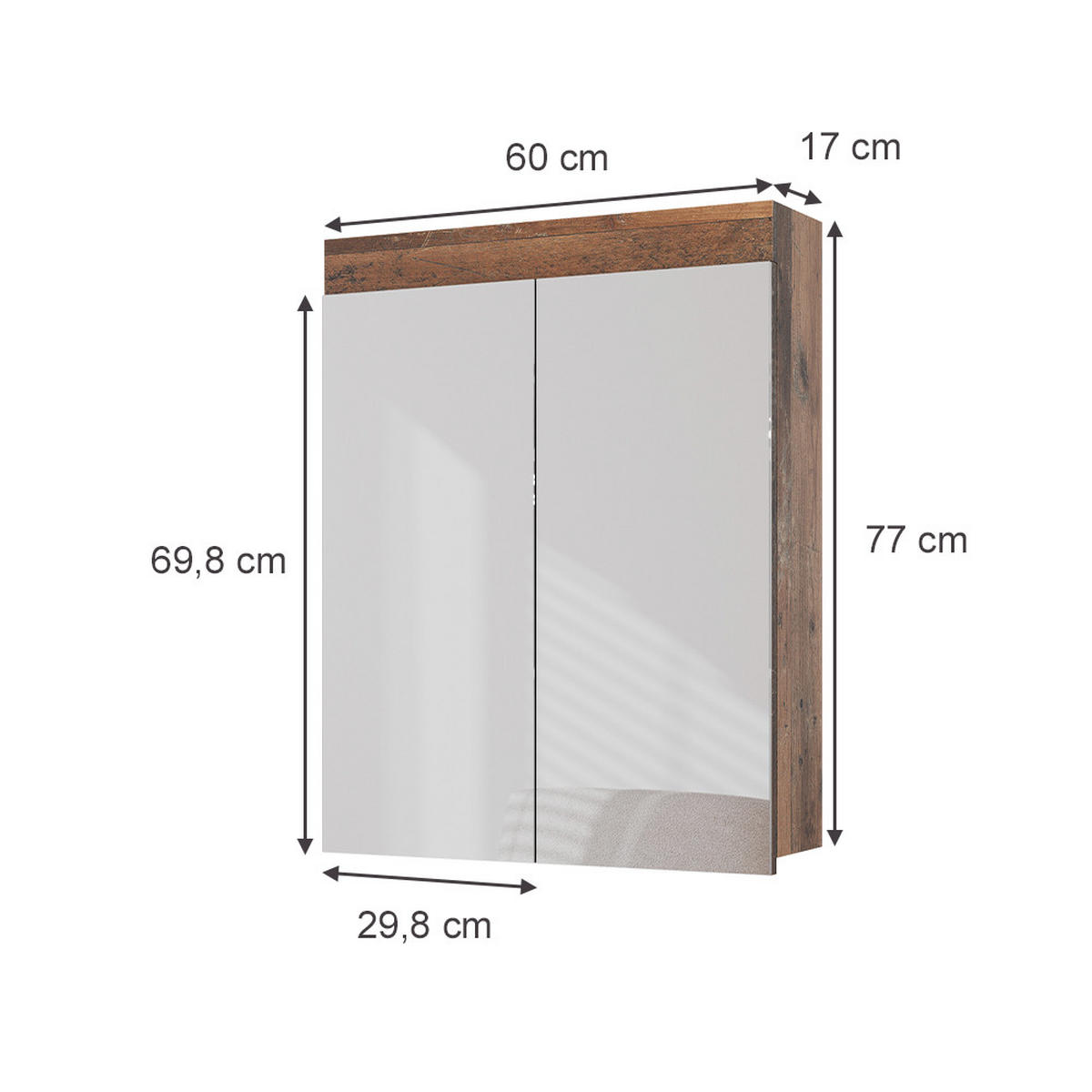 Braun, Holzwerkstoff (60/77/17cm) - Vicco