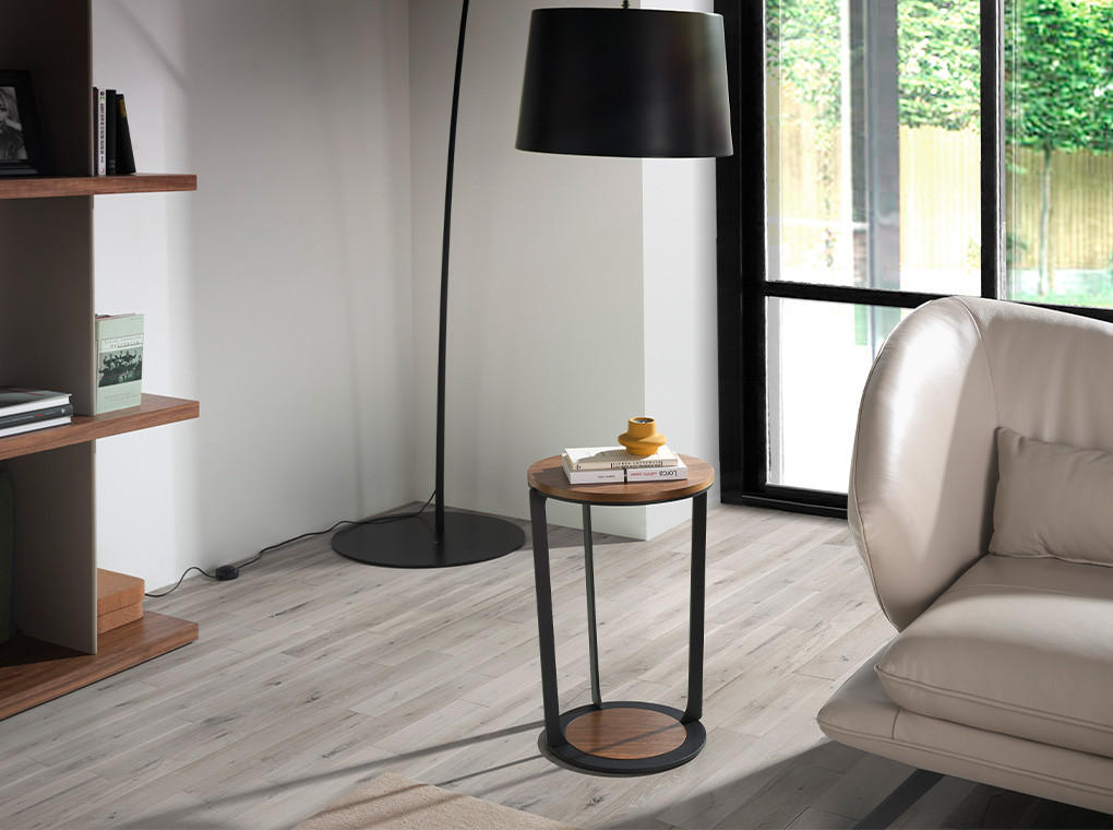 Thumbnail - Angel Cerda Ecktisch, Nussbaum, Schwarz, Holz, 38x56x38 cm, FSC 100%, Wohnzimmer, Wohnzimmertische, Beistelltische