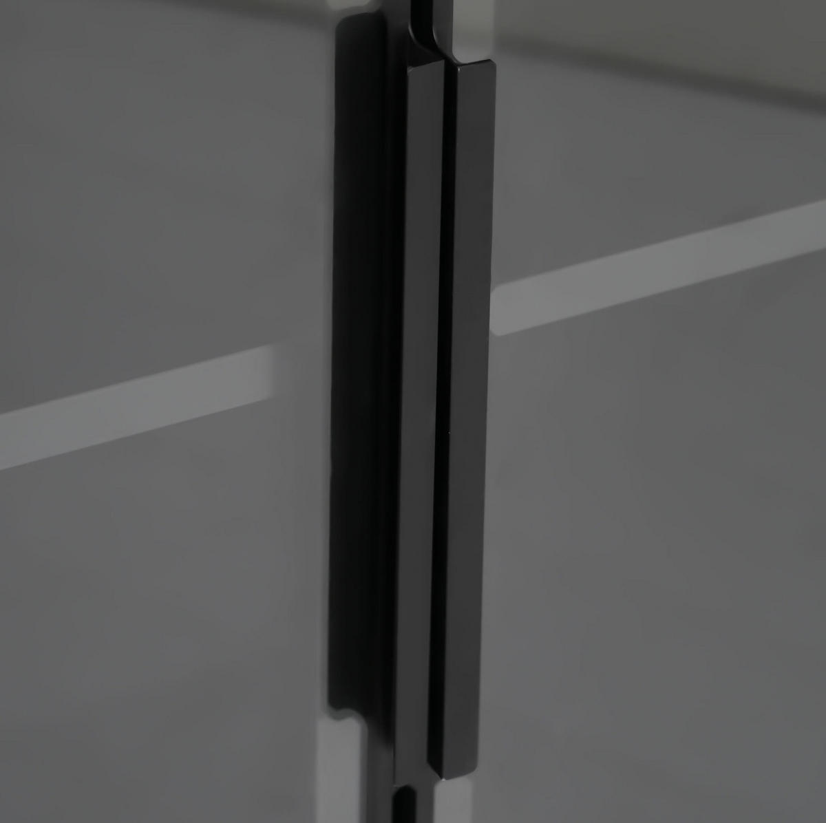 HIGHBOARD 62/35/160 cm in Schwarz mit LED-Beleuchtung und Sicherheitsglas - Schwarz, Holzwerkstoff (62/160/35cm) - Flora Grace