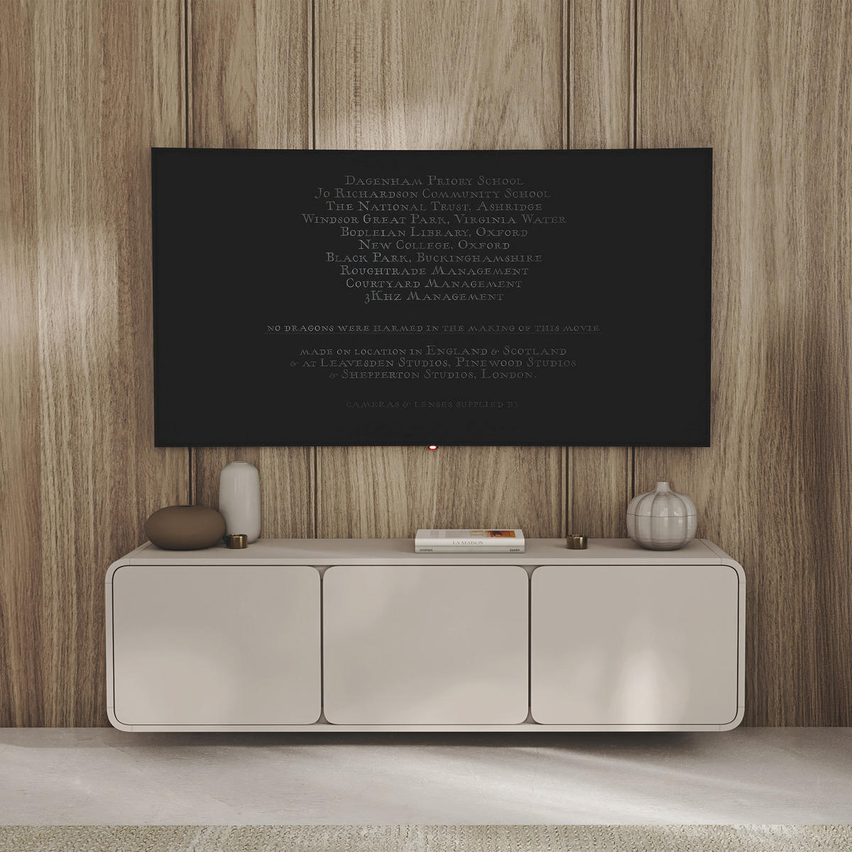 TV-LOWBOARD hängend Lummo 3-türig, Kaschmir, 156 cm - Kaschmir, Holzwerkstoff/Metall (156/42/39cm) - Selsey