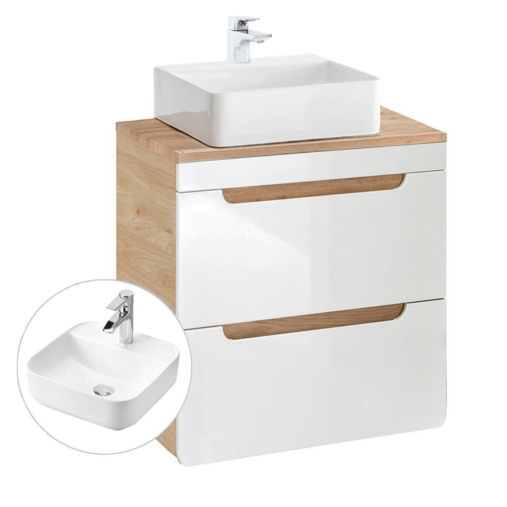 Lomado Waschtisch Weiß 61x76x46 cm