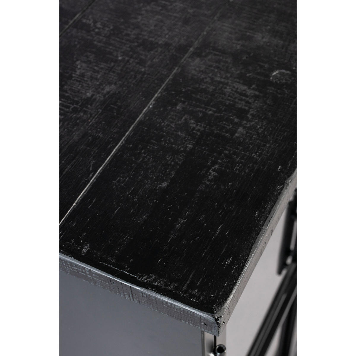 AUFBEWAHRUNGSSCHRANK Ferre Kast auf Rollen Mittel Holz/Metall Schwarz - Schwarz, Holz (65/105/35cm) - Housecraft Living