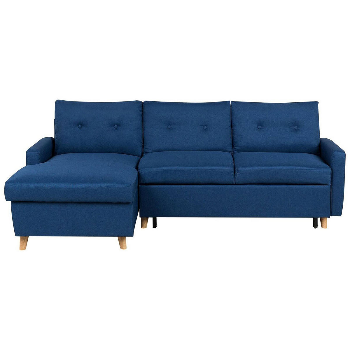 ECKSOFA Polsterbezug Marineblau linksseitig Flakk - Hellblau, Textil (232/147cm) - Beliani
