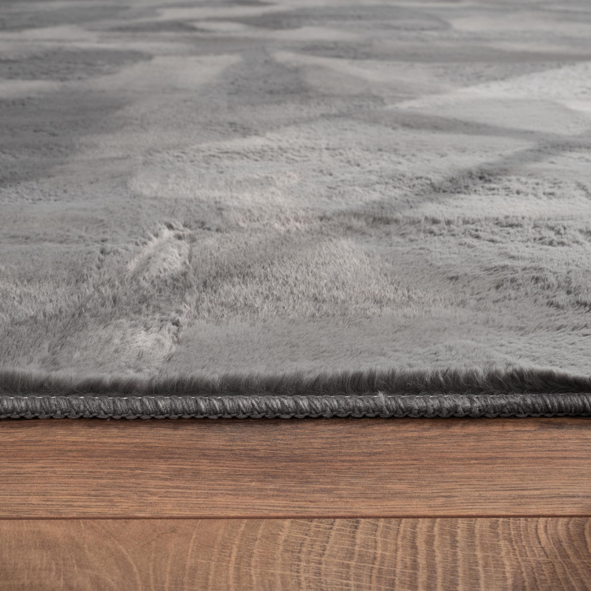 HOCHFLORTEPPICH 60/90 cm Soft 380 - Anthrazit, Textil (60/90cm) - Paco Home