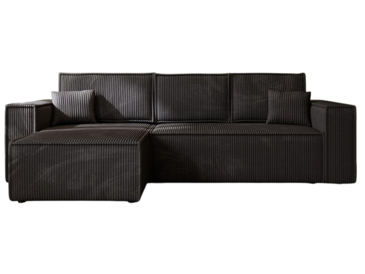 ECKSOFA Prato XL Schwarz Links - Schwarz, Holz/Kunststoff (170/280cm) - Graingold
