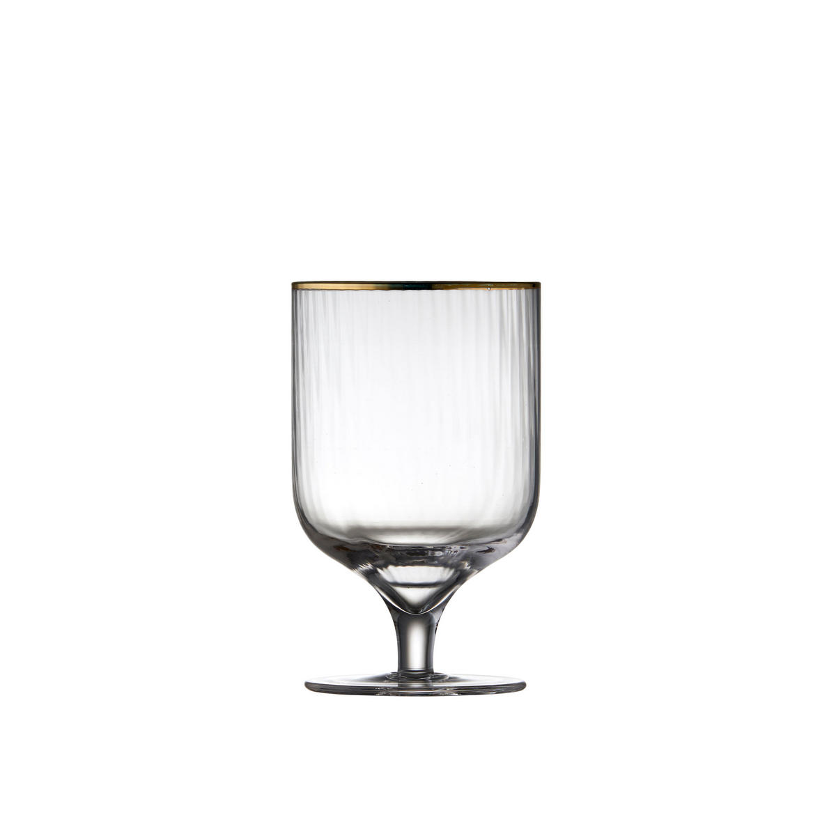 WEINGLAS Palermo Gold 4er Set, Glas mit Goldkante, Klar, 300 ml - Transparent, Glas (0.3L) - Lyngby Glas