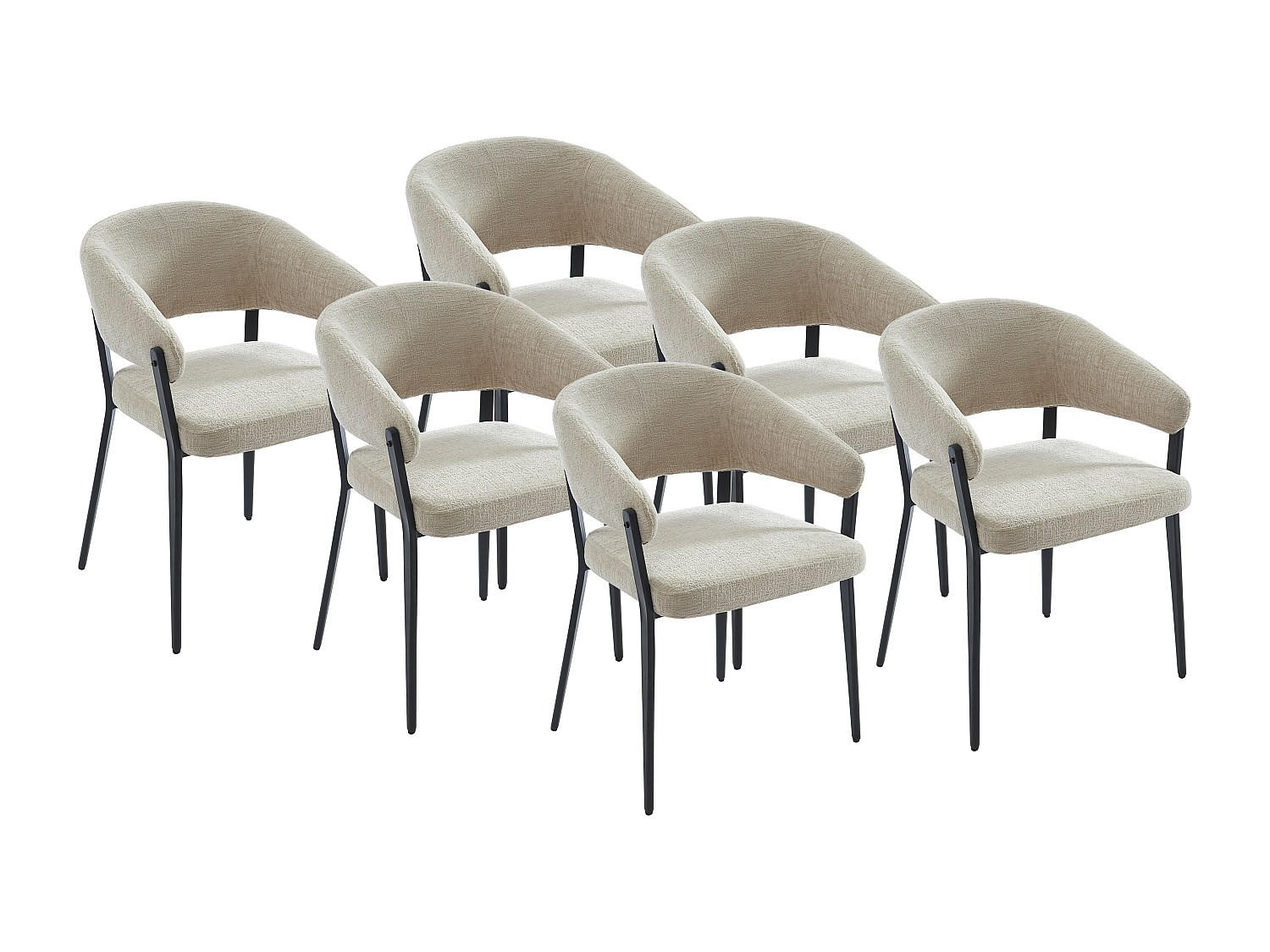 Vente-Unique Stuhl Beige 56x77x55 cm