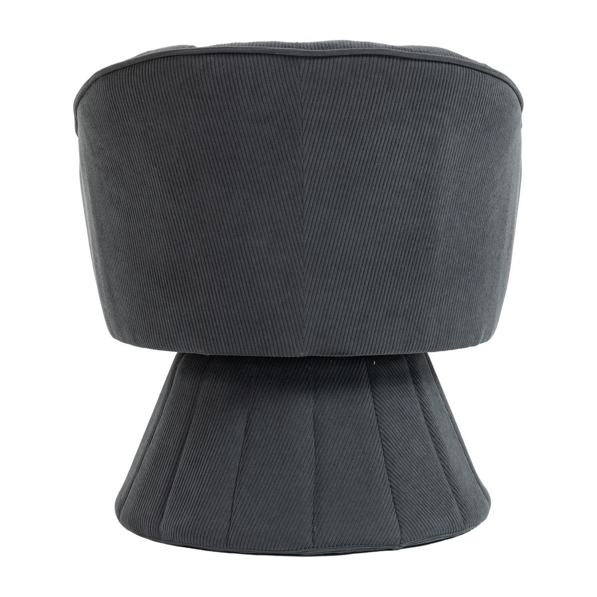 DREHSTUHL Drehsessel Loungesessel mit Polsterung,360°,Cord,Grau - Grau, Textil (70/72/66cm) - LVHOM