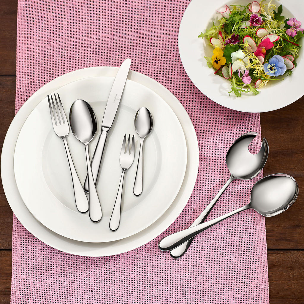 TAFELBESTECK Oscar silber 68er Set - Silberfarben, Metall - Villeroy & Boch