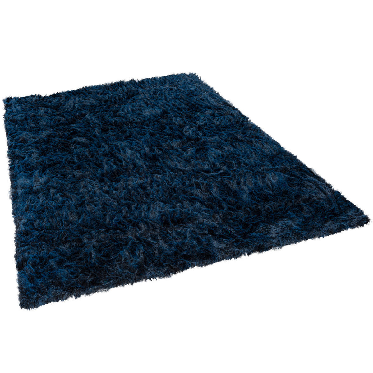 LUXUS SUPER SOFT FELLTEPPICH ASPEN MELIERT - Dunkelblau, Textil (60/90cm) - Pergamon