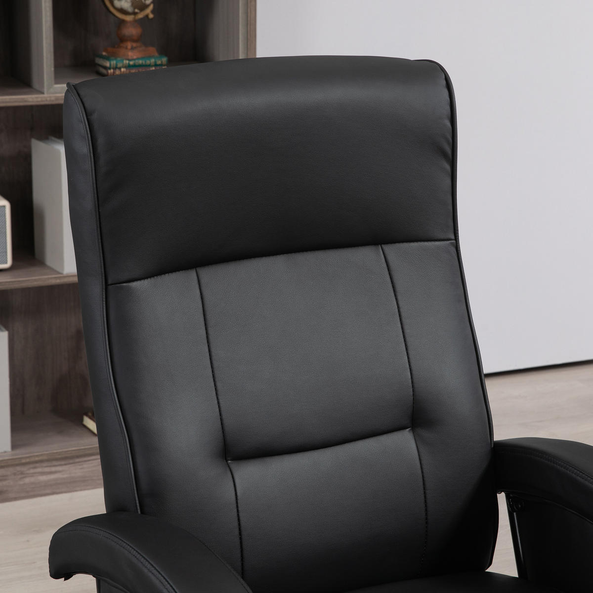 RELAXSESSEL mit Liegefunktion 86 x 66 x 107 cm Schwarz - Schwarz, Kunststoff (66/107/86cm) - HOMCOM