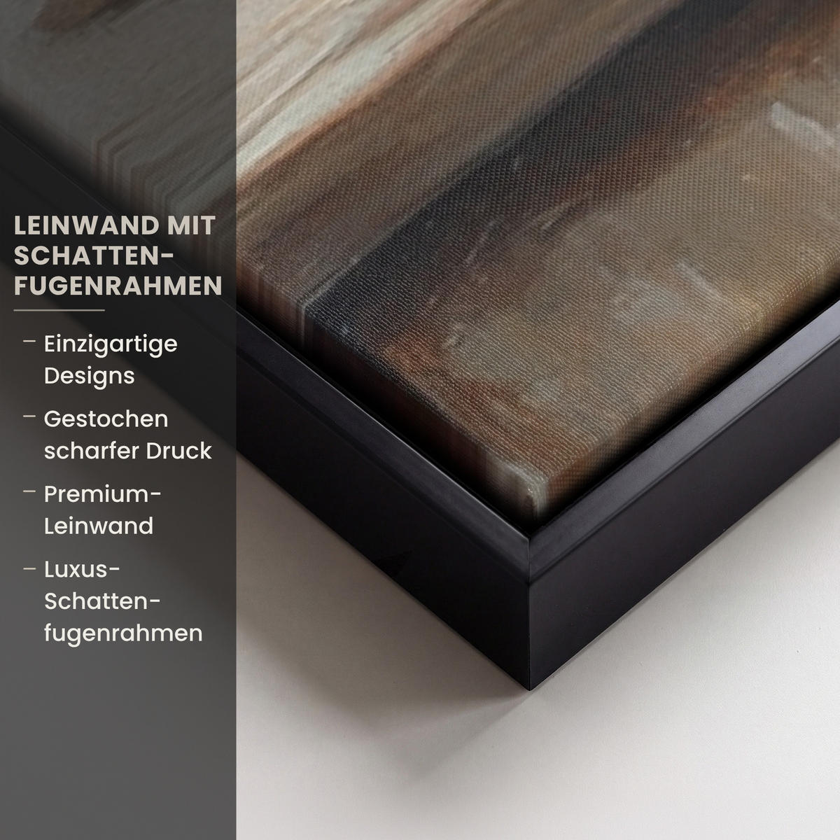 LEINWAND Bilder mit Rahmen - Töpfe - Kräuter - Holz - 150x100 - Terracotta, Textil (150/100cm) - MuchoWow