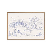 POSTER mit Rahmen Disney - Disney - Hundred Acre Peaceful Day - Eichefarben/Beige, Holz/Papier (50/70cm) - Poster&Frame