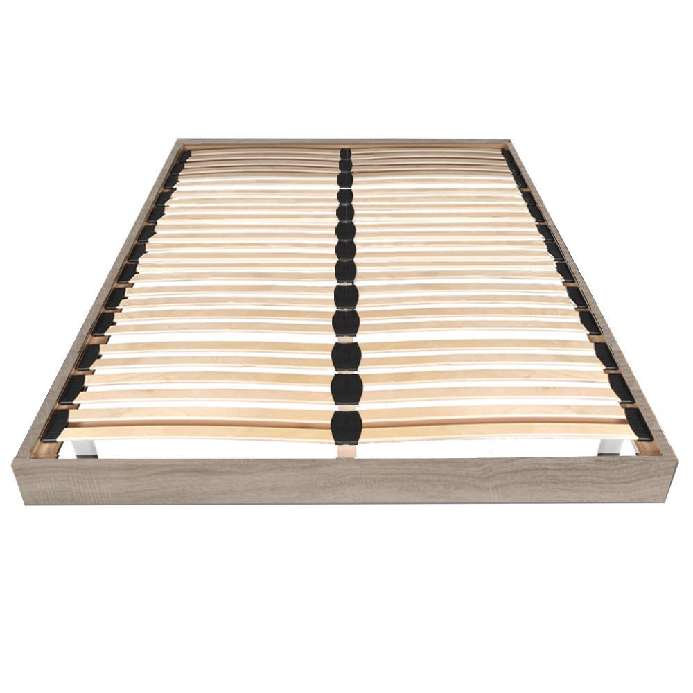 BETTRAHMEN SOMKIT mit Einlegerahmen/ 160x200, Eiche Grau Dekor - Grau, Holzwerkstoff (160/200cm) - Weber Industries