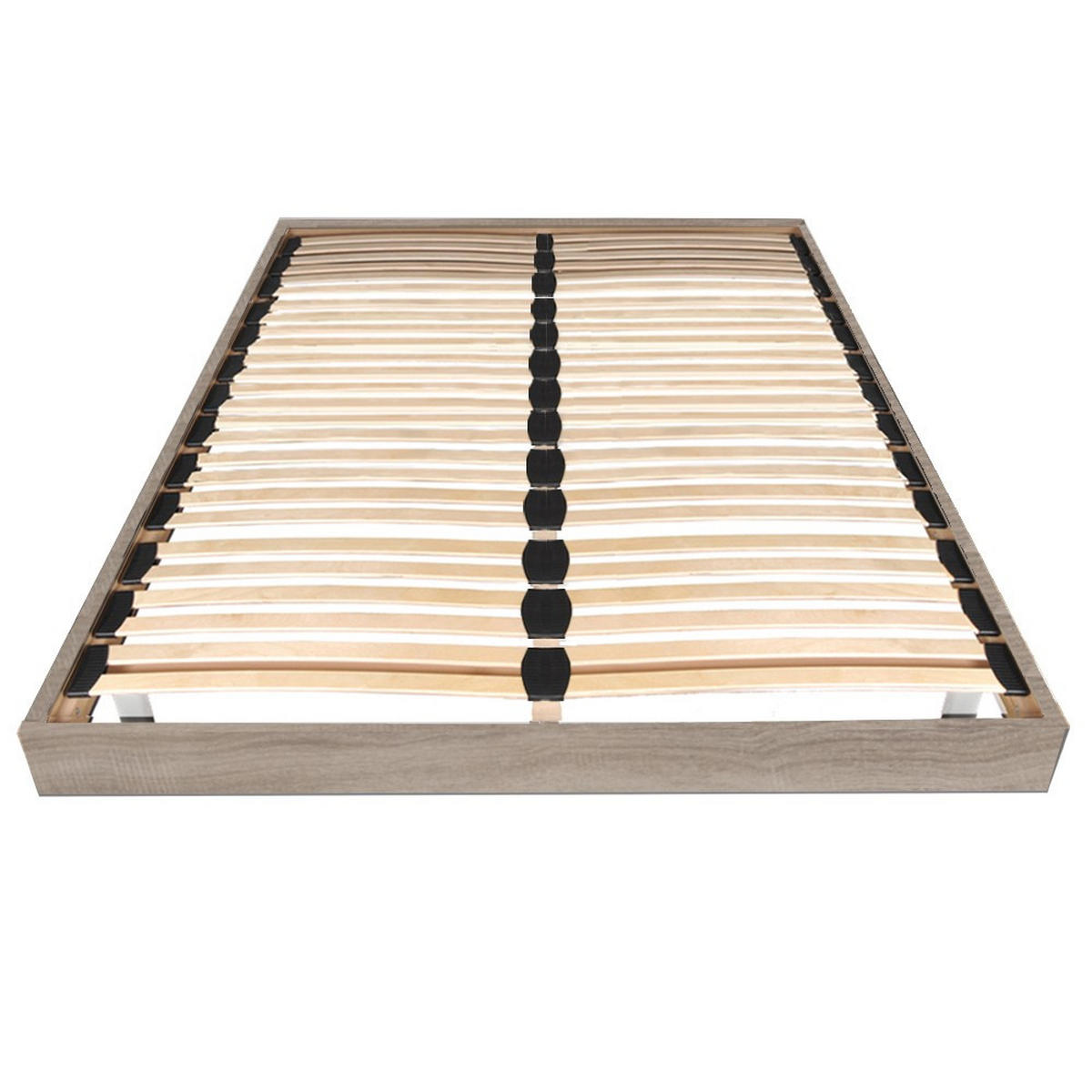 BETTRAHMEN SOMKIT mit Einlegerahmen/ 160x200, Eiche Grau Dekor - Grau, Holzwerkstoff (160/200cm) - Weber Industries