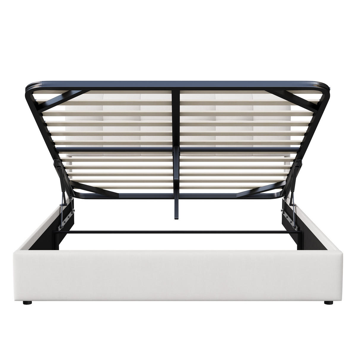 POLSTERBETT 140/200 cm, mit LED-Kopfteil, USB und Bettkasten, Holzlattenrost, gepolstertes Samt-Bett, Beige - Beige, Holzwerkstoff (140/200cm) - Brevoria