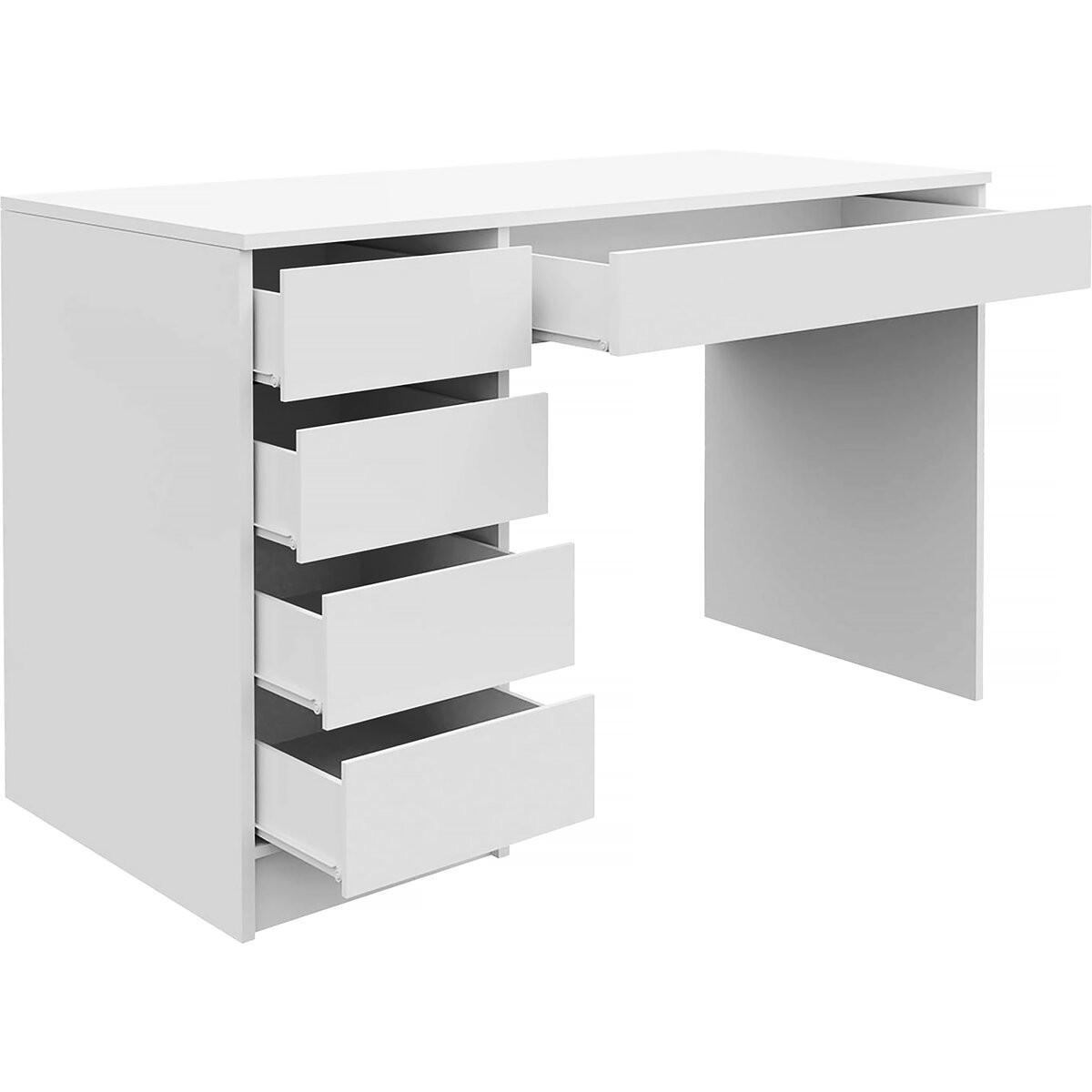 SCHREIBTISCH Ada - Weiß Hochglanz, Holzwerkstoff (55/120/76cm) - MIRJAN24