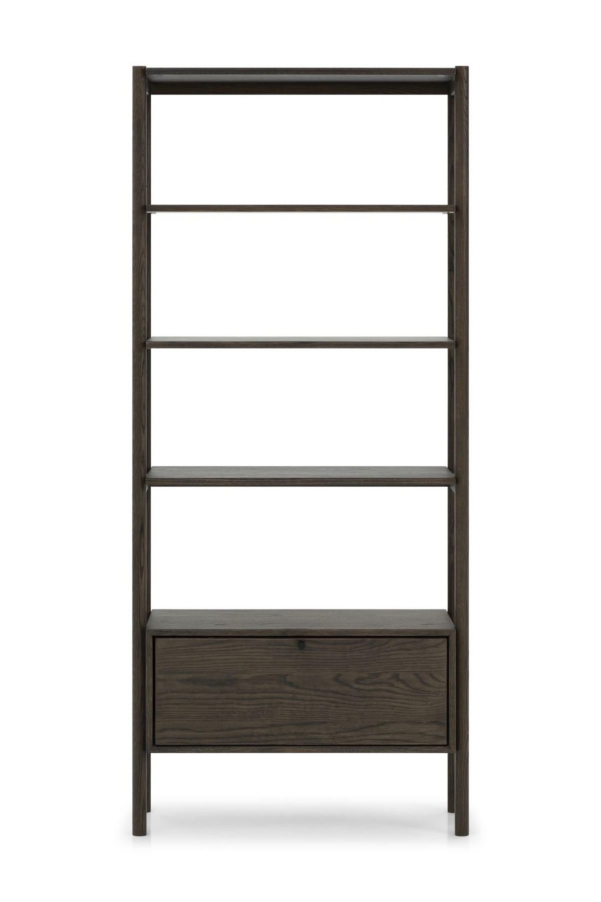BÜCHERREGAL Franz, Braune Massiveiche - Braun, Holz (33/185/80cm) - WOODEK