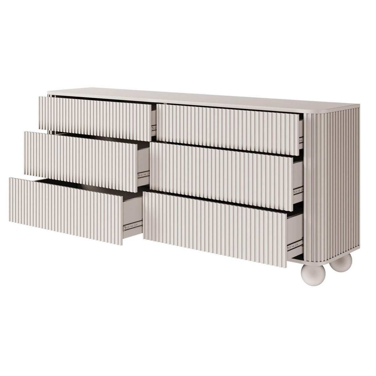 KOMMODE Arvello Greige 168 cm - Taupe, Holz/Holzwerkstoff (168/83.8/38cm) - Selsey