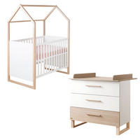 BABYMÖBEL-SET Noah 2-teilig - 60 x 120 cm Bett - Eichefarben/Naturfarben, Holz/Holzwerkstoff (127/153/67.5cm) - Roba