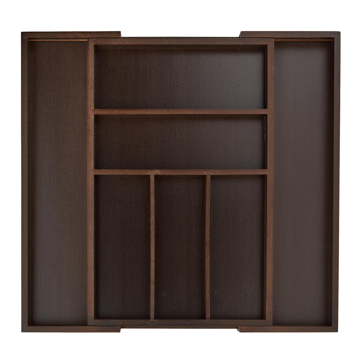 BESTECKEINSATZ - Dunkelbraun, Holz/Holzwerkstoff (48/5/46cm) - Relaxdays