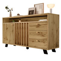 SIDEBOARD 120/40/85 cm mit 2 Türen, 3 Schubladen & offenem Fach in Dunkler Eiche - Braun, Holz (120/85/40cm) - BEAOK