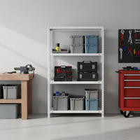 SCHRAUBREGAL PANDA MID | HxBxT 150x110x40cm | 4 Fachböden | Fachlast 75kg | Weiß - Weiß, Metall (110/150/40cm) - PROREGAL