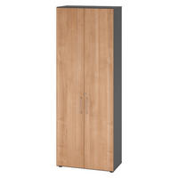 AKTENSCHRANK - 6 Ordnerhöhen 42/80/215,6 cm in Graphitfarben/Nussbaumfarben - Nussbaumfarben/Graphitfarben, Holzwerkstoff (80/215.6/42cm) - bümö