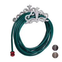 SCHLAUCHHALTER - Weiß, Metall (36/15/15cm) - Relaxdays