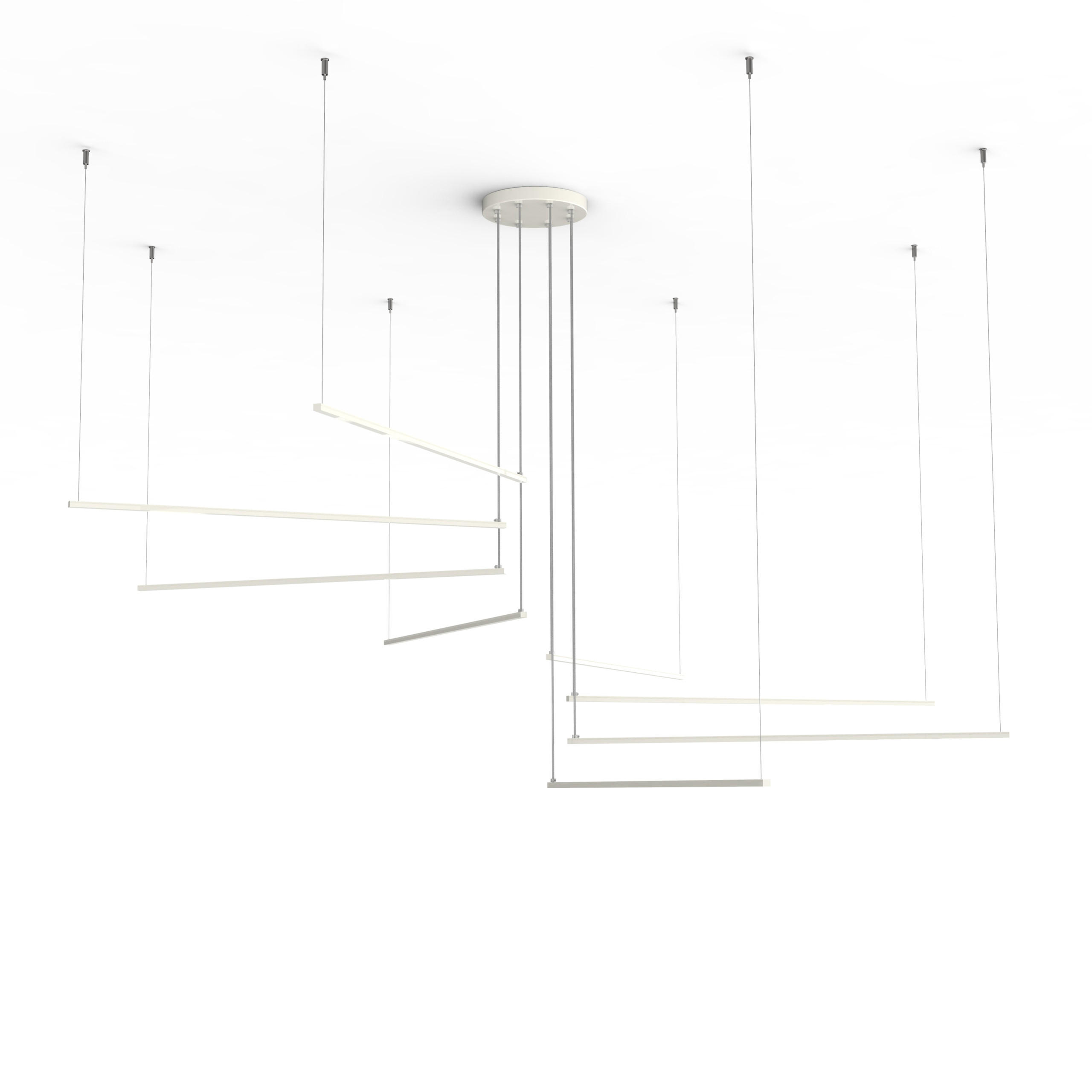Lumicom Led-Hängeleuchte Weiß Hochglanz 220x120x220 cm