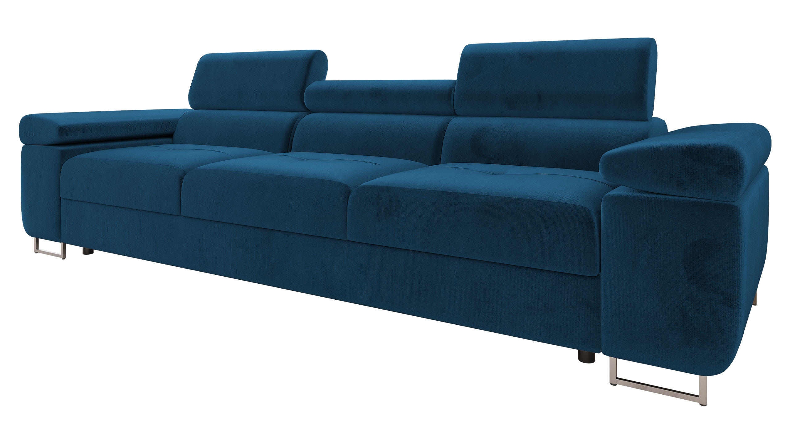 SOFA Torezio 3 - Blau, Holz/Textil (263/90/102cm) - MIRJAN24