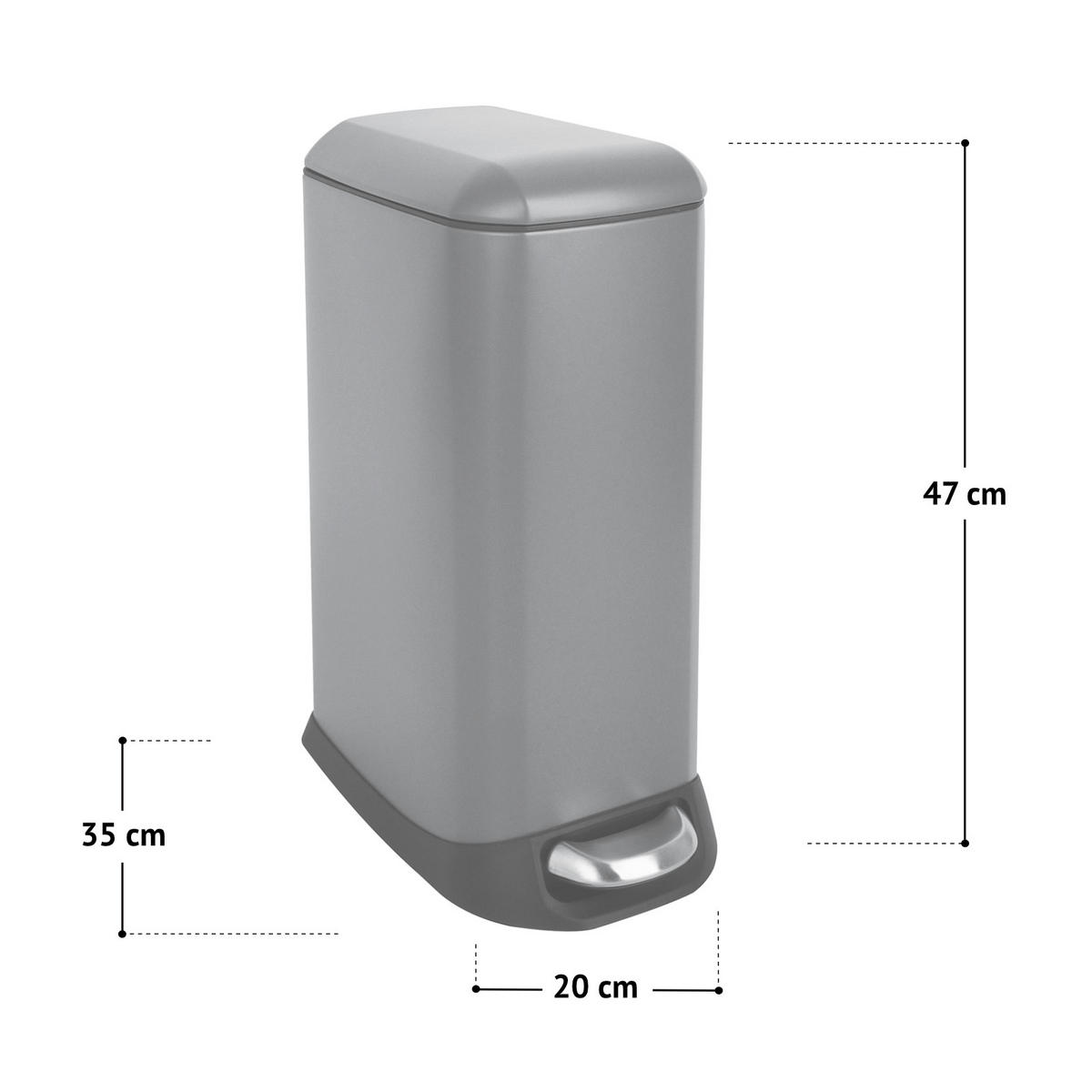 MÜLLEIMER TS12 12L Schwarz - Schwarz, Metall (20/47/35cm) - SVITA
