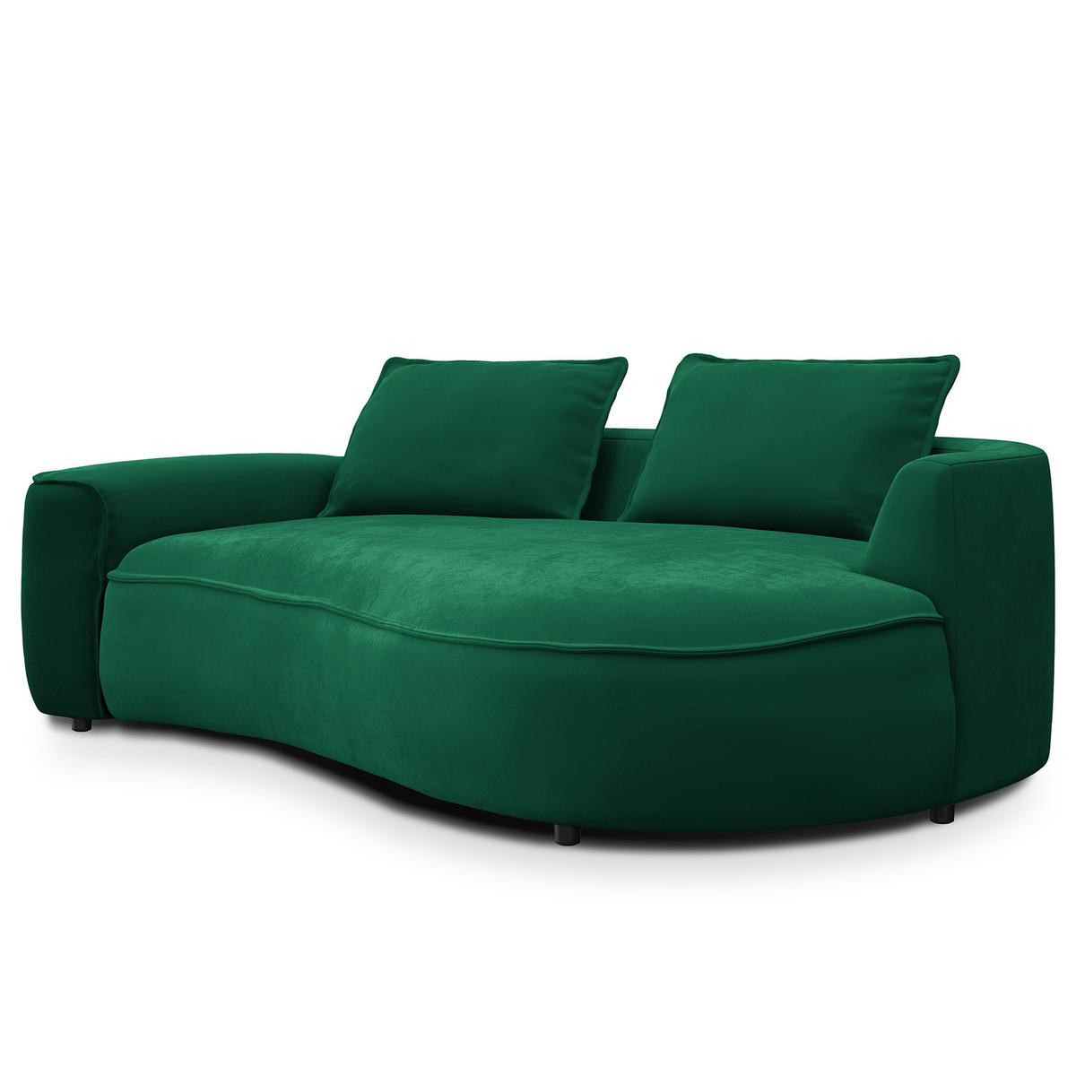 2,5-SITZER SOFA - Dunkelgrün, Textil (217/82/156cm) - home24