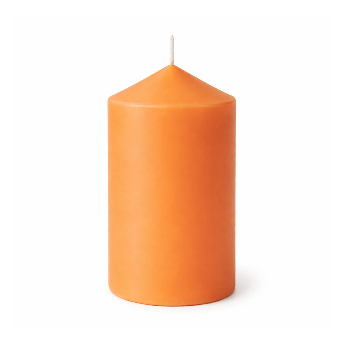 STUMPENKERZEN (6er Pack) Ø6cm x 10cm - Ocker - Dunkelorange, Naturmaterialien (10cm) - HS Candle