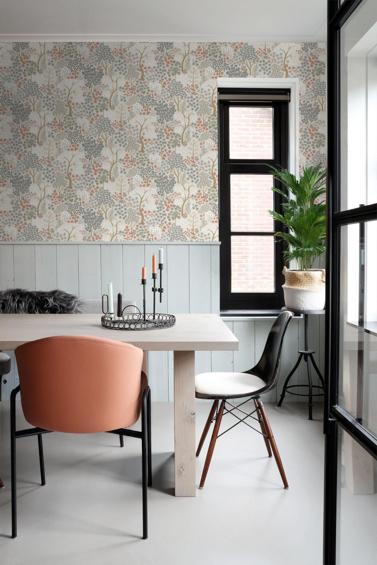 TAPETE Bäumen und Blumen 50 x 900 cm - Blau, Papier (50/900cm) - ESTAhome