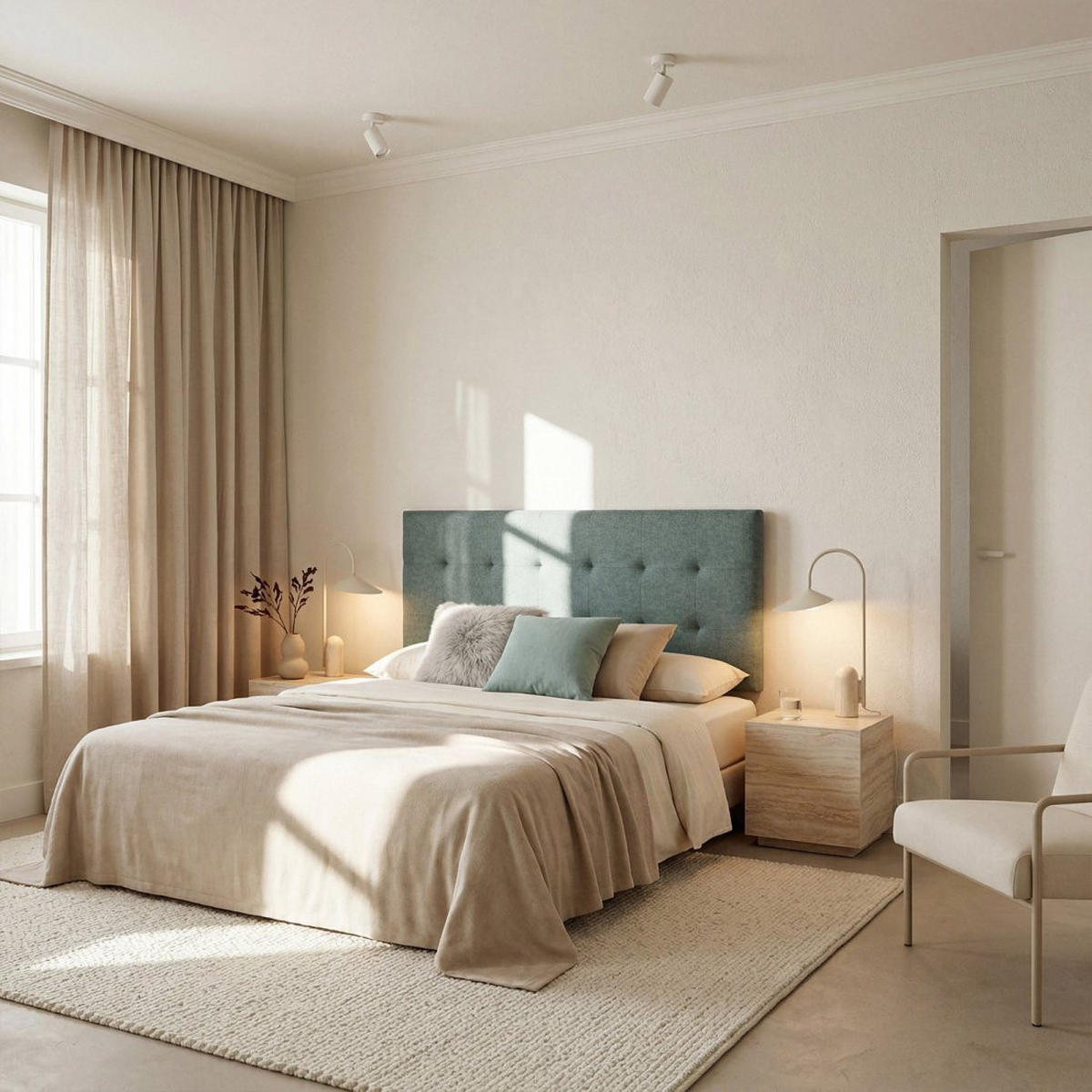 KOPFTEIL DOPPELTES Pier Grün 170 cm x 70 cm - Grün, Textil (170/7cm) - Klast Home