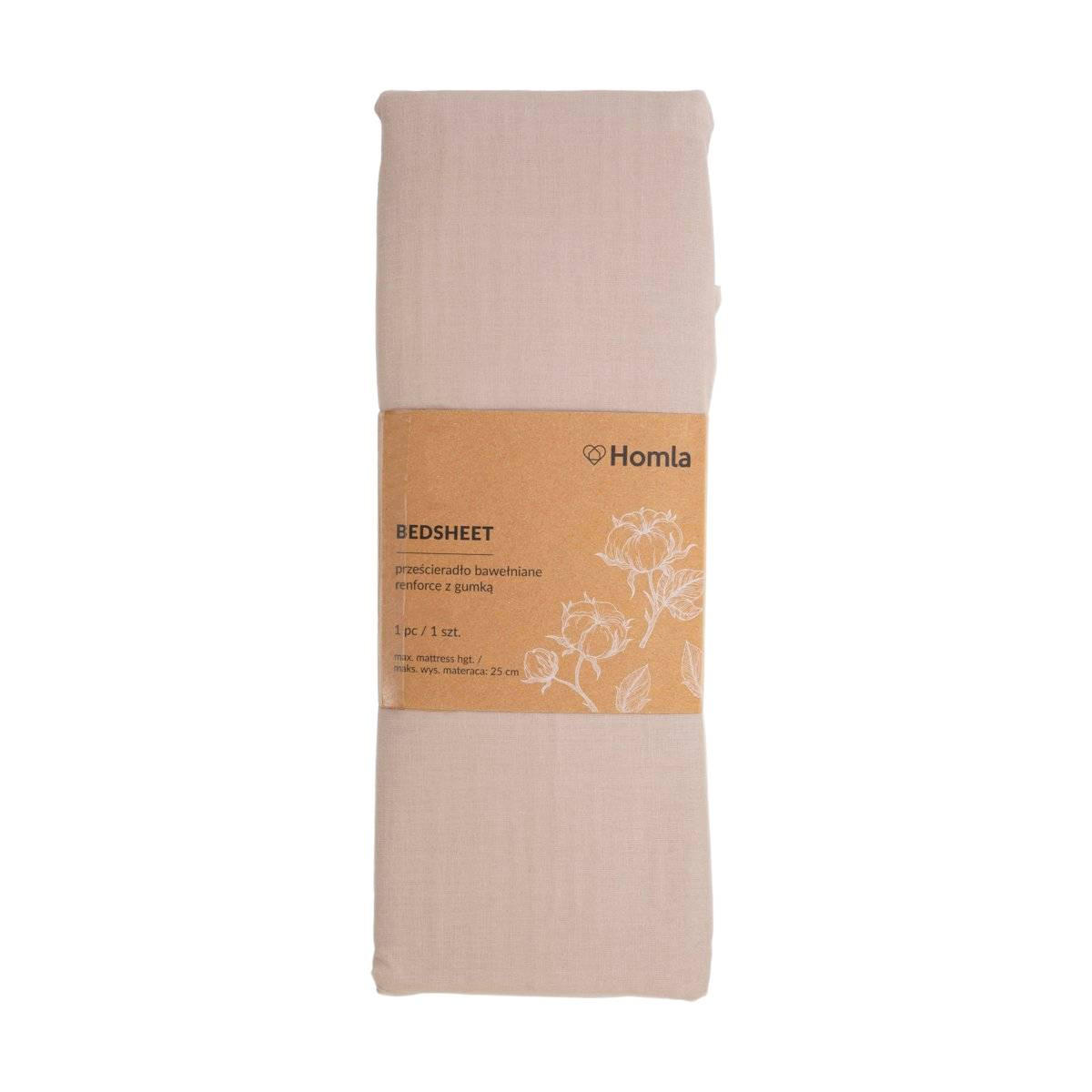 Homla Bettlaken Beige 180x200 cm