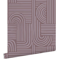 TAPETE 3D-Muster 50 x 900 cm - Lila, Papier (50/900cm) - ESTAhome