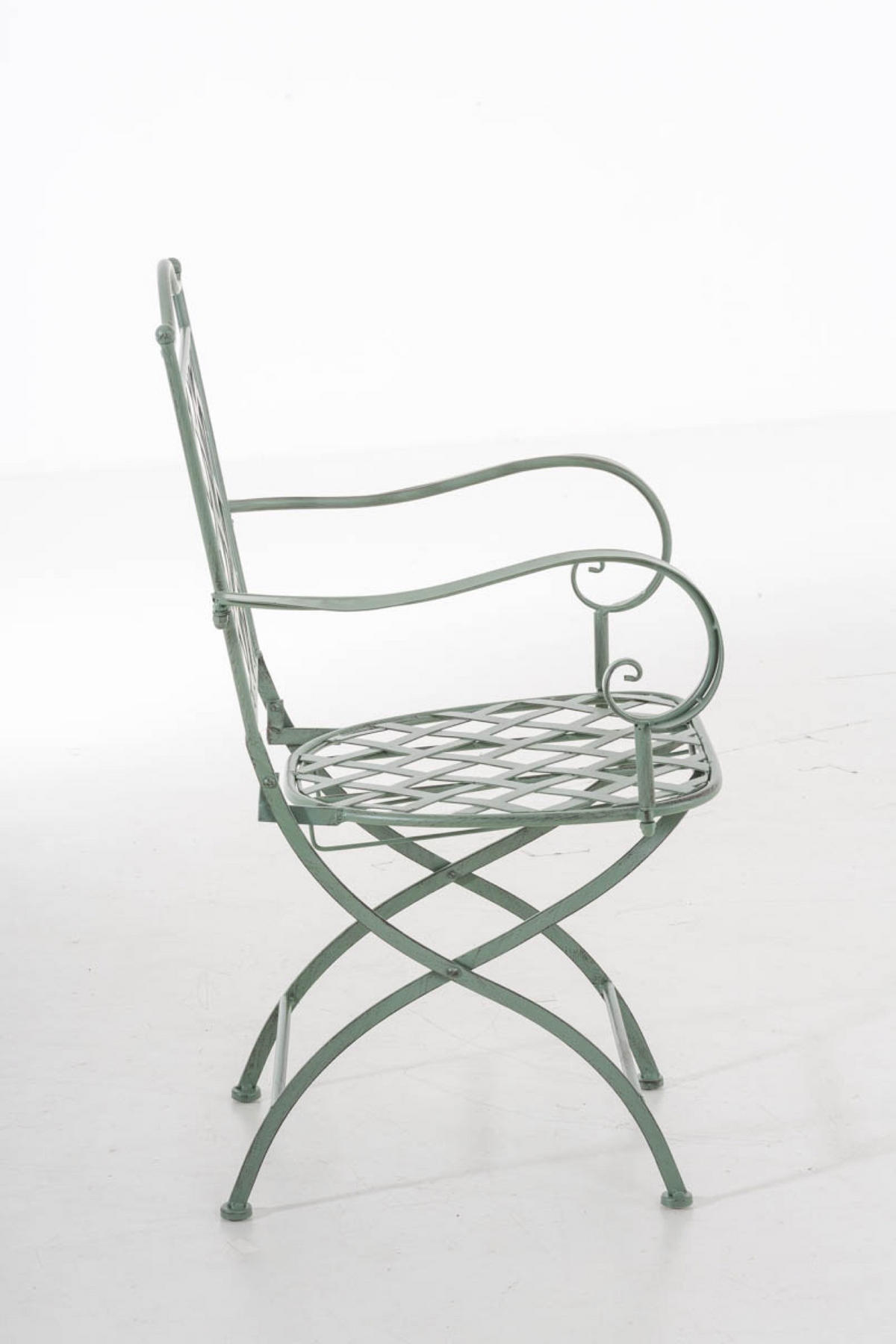 GARTENSTUHL Athan antik-grün - Grün, Metall (56/51/93cm) - TPFGarden