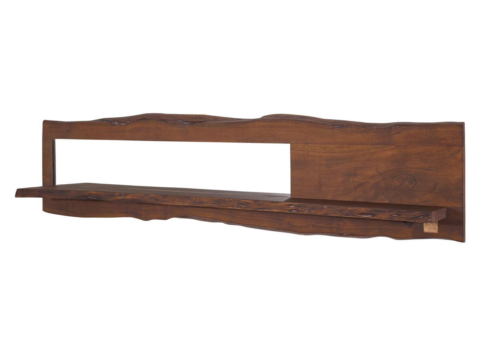 WANDREGAL Akazie 191x22x38 braun lackiert PURE ACACIA #204 - Braun, Holz (191/38/22cm) - Massivmoebel24