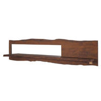 WANDREGAL Akazie 191x22x38 braun lackiert PURE ACACIA #204 - Braun, Holz (191/38/22cm) - Massivmoebel24