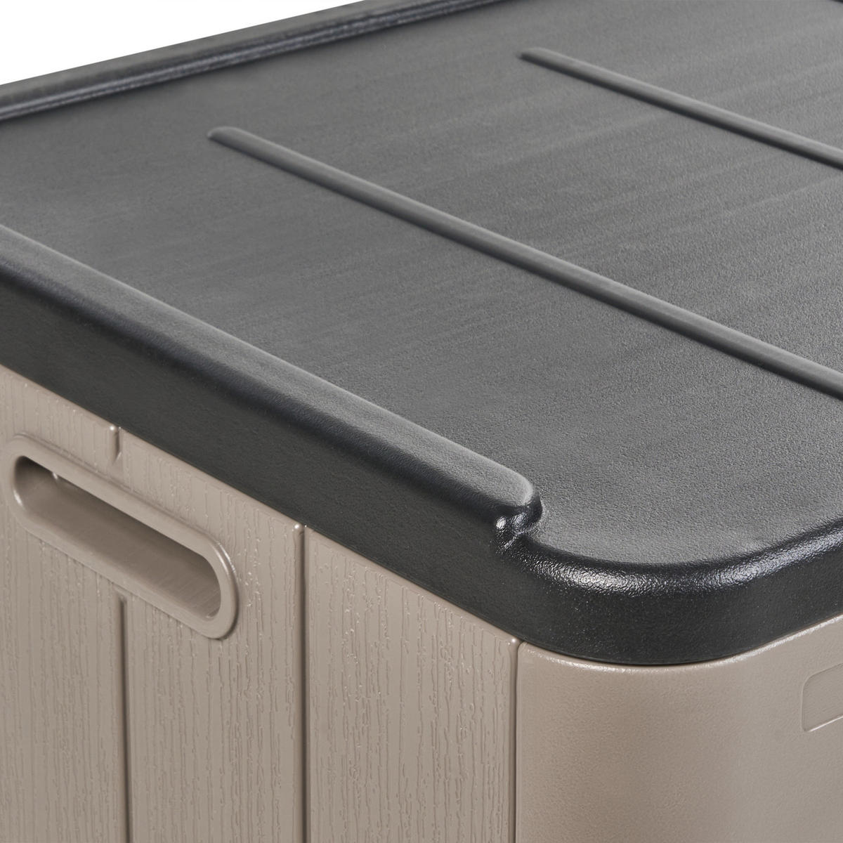 AUFBEWAHRUNGSBOX 116/ 60 cm Braun Milies - Schwarz/Braun, Kunststoff (116/60/60cm) - Beliani
