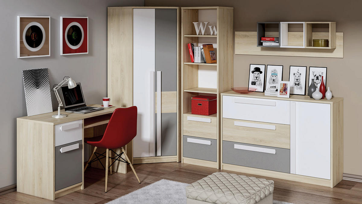 KLEIDERSCHRANK – DROP 0101 – 82 cm – Drop – Weiß - Weiß, Holzwerkstoff (82/199/82cm) - hi-markt