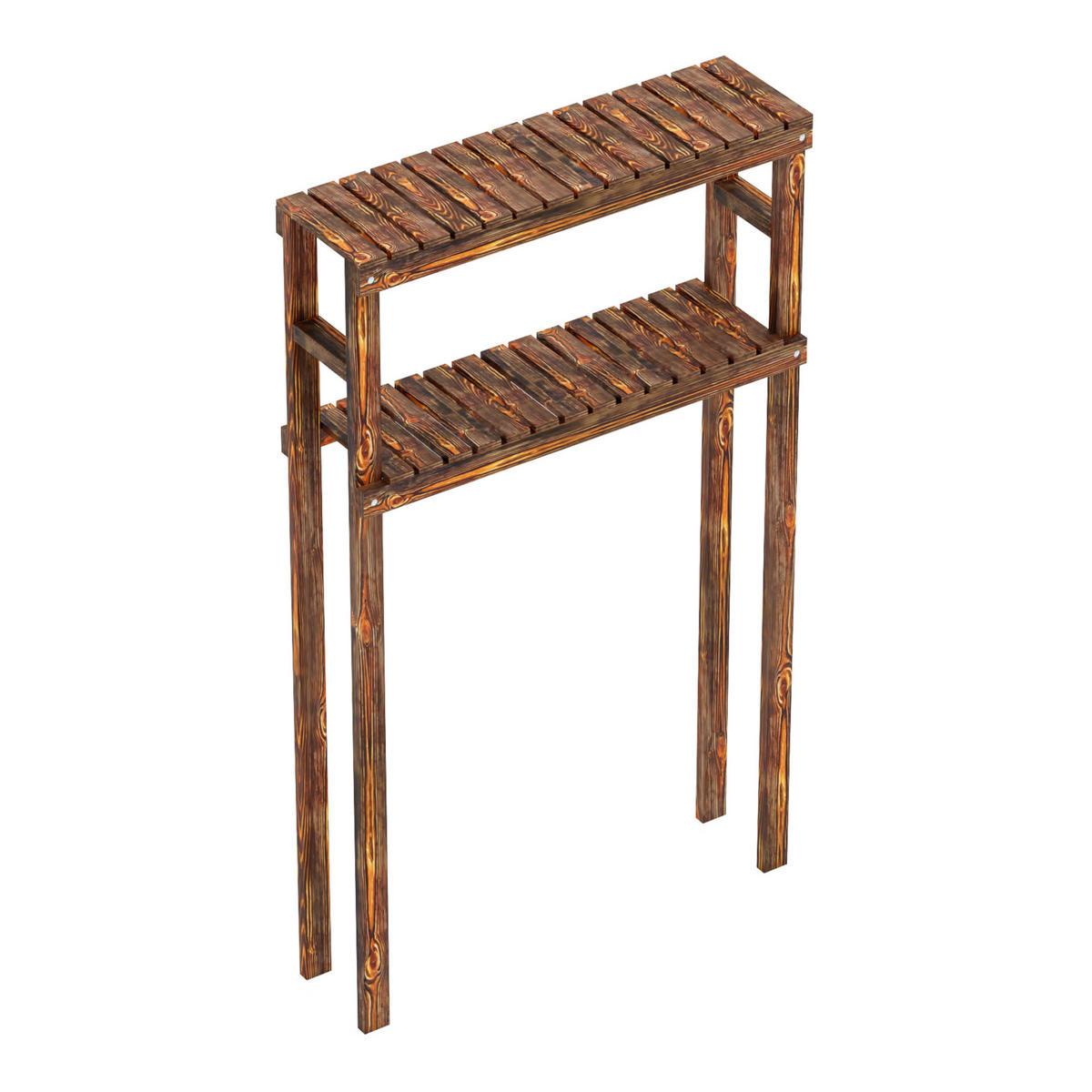 BADEZIMMERREGAL Kinnula - Dunkelbraun, Holz (70/120/20cm) - [en.casa]