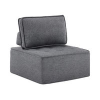 SESSEL 81/81/81 cm mit ergonomischer Rückenlehne und kompaktem Design, Dunkelgrau - Dunkelgrau, Holzwerkstoff (81/81/81cm) - Redom
