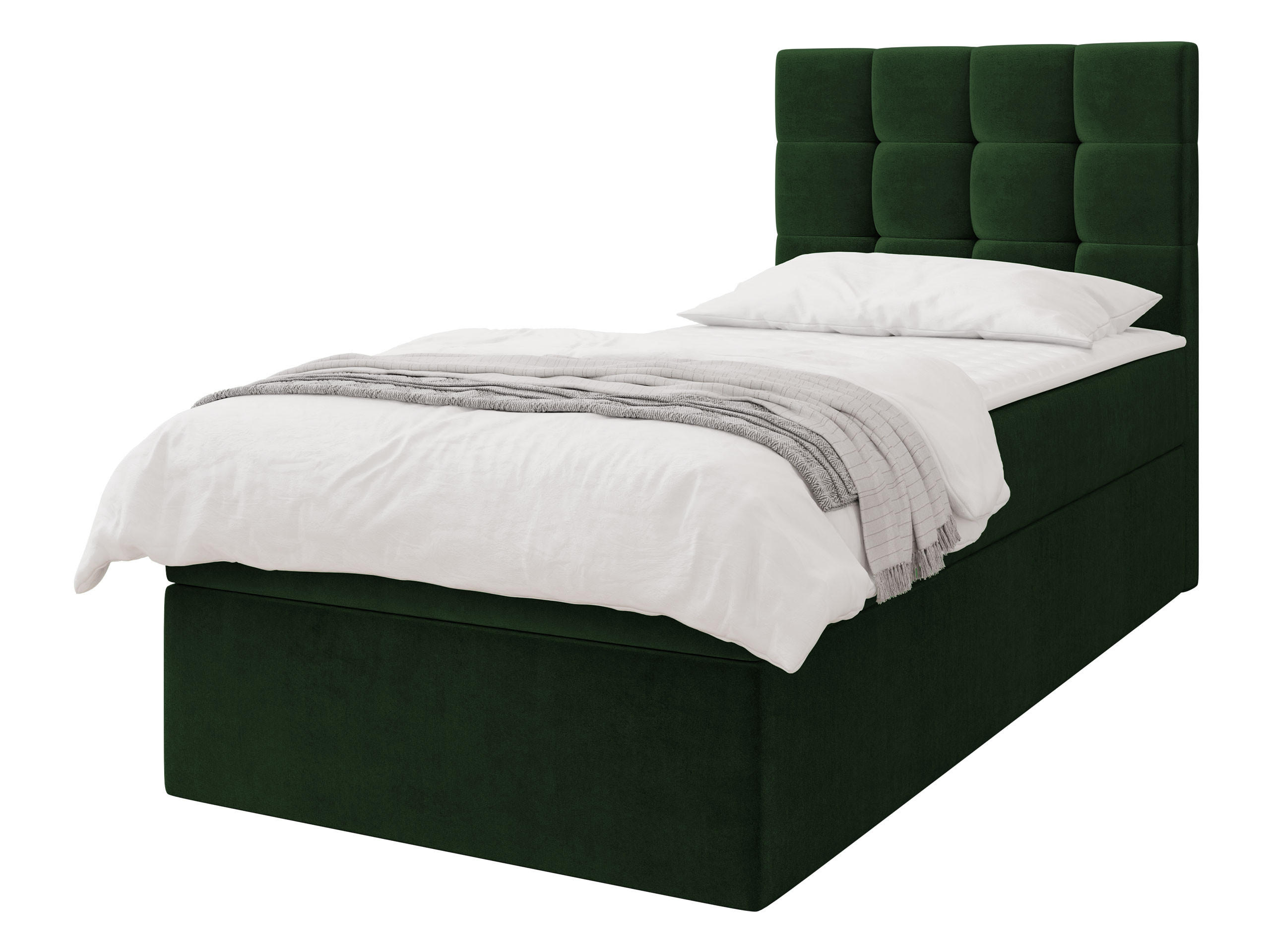 BOXBETT Luanda Single - H3 - Schwarz/Grün, Holz/Kunststoff (100/200cm) - MIRJAN24