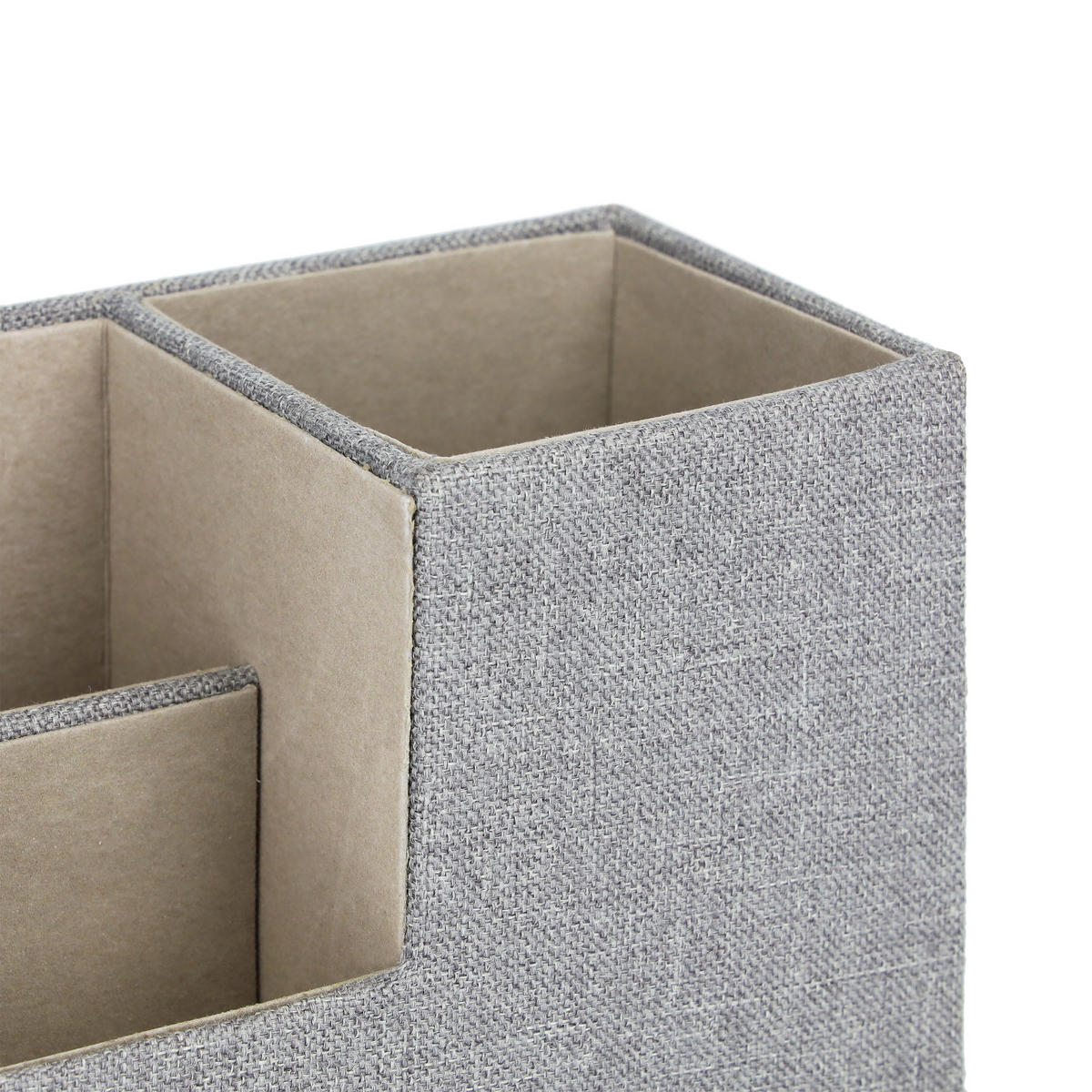 SCHREIBTISCHORGANIZER - Grau, Holzwerkstoff/Kunststoff (11/29.5/11cm) - Relaxdays